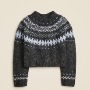 Fair Isle wide mockneck sweater NWOT